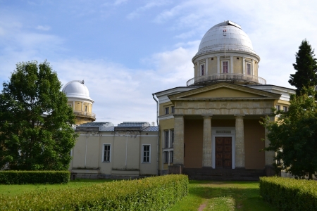View of the Astronomical Pulkovo observatory in St.Petersburg, Russia.のeditorial素材