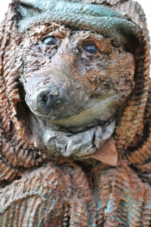 Monument fox-beggar in the center of Stockholm, Swedenの写真素材