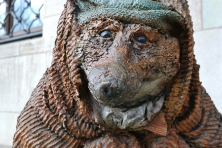 Monument fox-beggar in the center of Stockholm, Swedenの写真素材