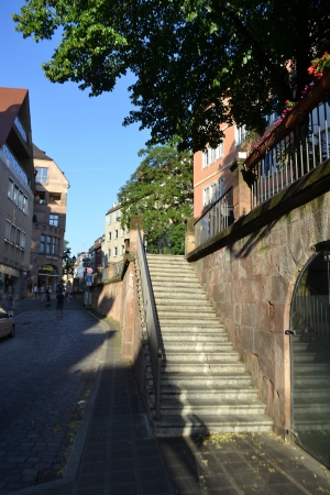 An image of houses in Nuremberg Bavaria Germanyの写真素材