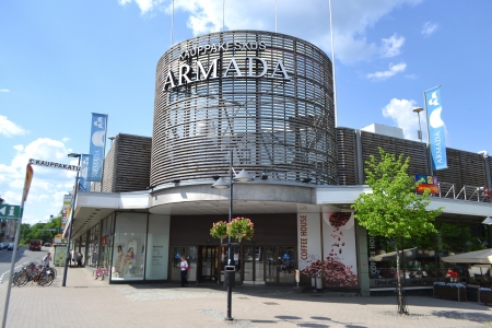 Lappeenranta, Finland - June 3, 2013: View of street in center of Lappeenranta at summer, Finlandのeditorial素材