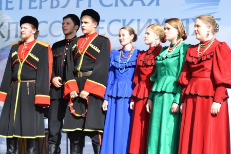 St. Petersburg, Russia: July 28, 2013 - Statement by the Cossack Choirのeditorial素材