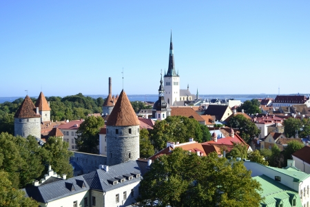 Old Town in Tallinn, Estoniaのeditorial素材