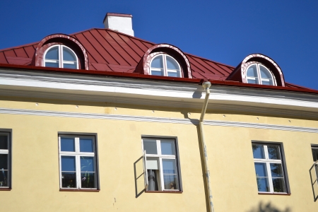 View of building in Old Town of Tallinn, Estoniaのeditorial素材