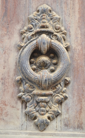 Detail of an old house in Calella, Catalonia, Spain.