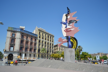Barcelona, Spain - June 22, 2013:  Street in Barcelona. Barcelona is the capital of Catalonia and the second largest city in Spain.のeditorial素材