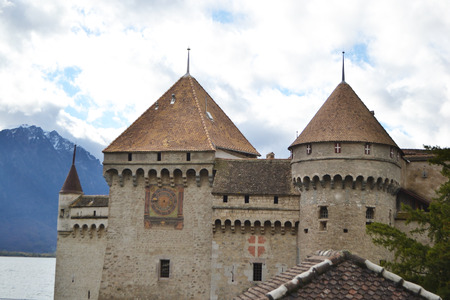 Chillon Castle near Montreux, Switzerland のeditorial素材