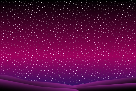 Winter landscape with falling snow - vector illustration.のイラスト素材