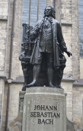 Leipzig, Germany - June 26, 2013: Monument to Johann Sebastian Bach in Leipzig, Germany. A little blurry.のeditorial素材
