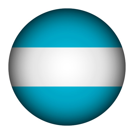 Argentina flag button on a white background. Vector illustration.のイラスト素材