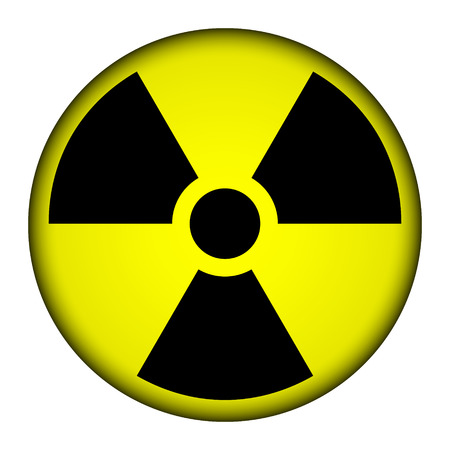 Radiation round button illustration.のイラスト素材