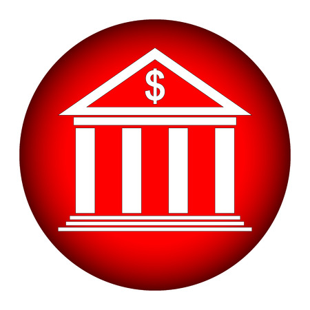 Bank icon on white background.のイラスト素材