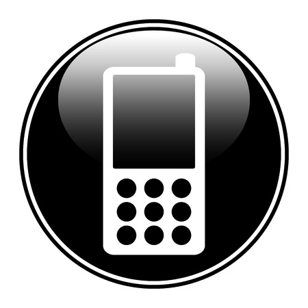 Phone button on white backgroundのイラスト素材