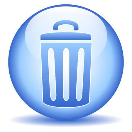 Garbage button on white background.のイラスト素材