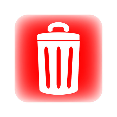 Garbage button on white background.のイラスト素材