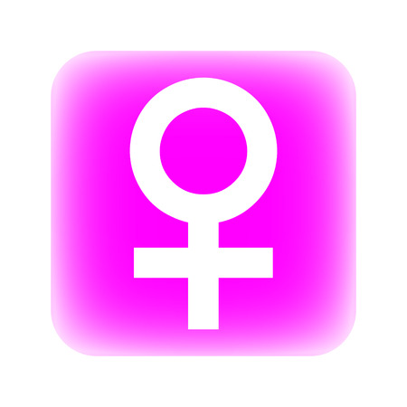 Gender female symbol button on white background.のイラスト素材