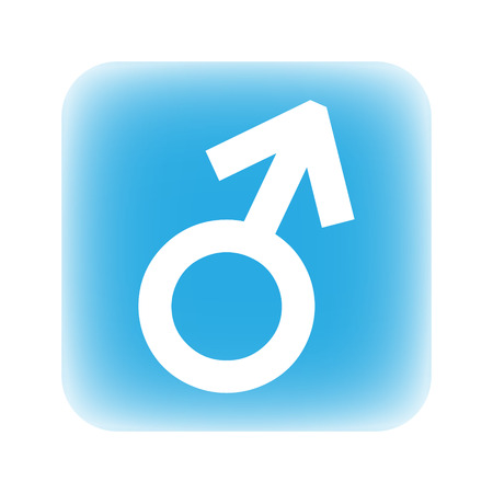 Gender male symbol button on white background.のイラスト素材