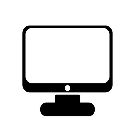 Computer icon on white background.のイラスト素材