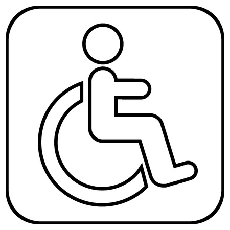 Disabled icon sign on white background.のイラスト素材