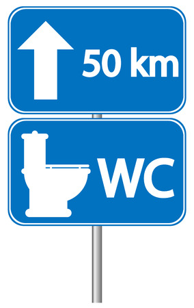 Toilet roadsign on white background.のイラスト素材