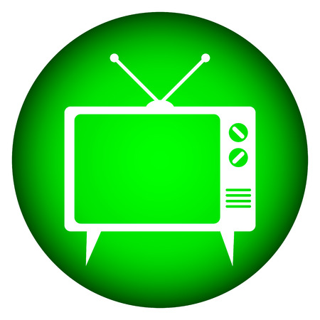 TV button on white background - vector illustration.のイラスト素材