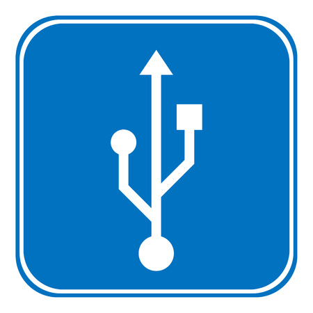 Usb icon on white background のイラスト素材