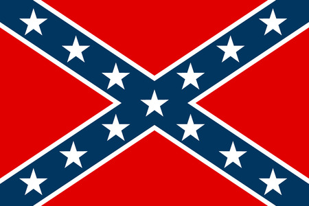 National flag of the Confederate States of America - vector illustration.のイラスト素材