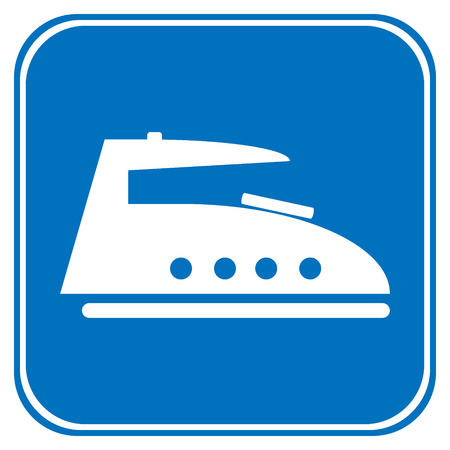 Steam iron button on white background.のイラスト素材