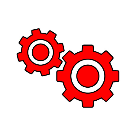 Settings icon on white background.のイラスト素材