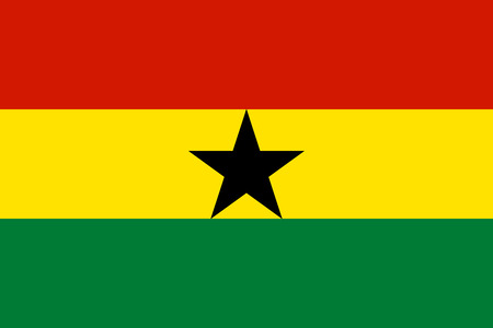 Flag of Ghana. Vector illustration.のイラスト素材