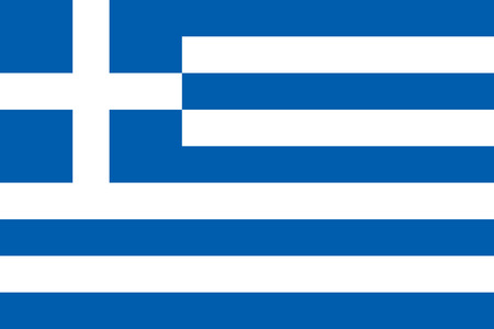 Flag of Greece. Vector illustration. The color and size of the original.のイラスト素材