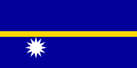 Flag of Nauru. Vector illustration.のイラスト素材