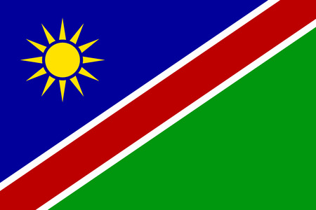 Flag of Namibia. Vector illustration.のイラスト素材
