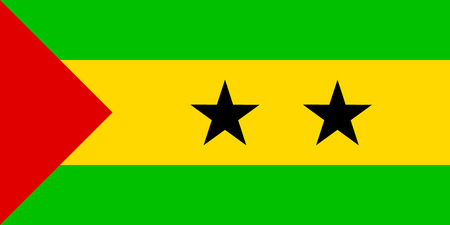 Flag of Sao Tome and Principe. Vector illustration.のイラスト素材