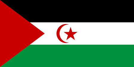Flag of Sahrawi Arab DemocraticRepublic. Vector illustration.のイラスト素材