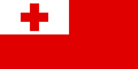 Flag of Tonga. Vector illustration.のイラスト素材