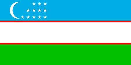 Flag of Uzbekistan. Vector illustration.のイラスト素材