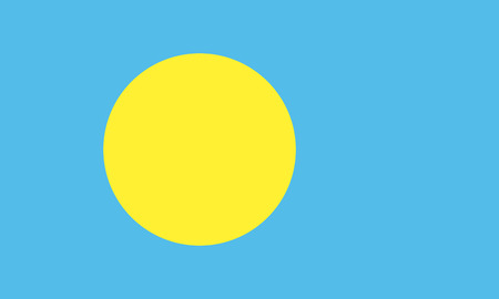 Flag of Palau. illustration.のイラスト素材