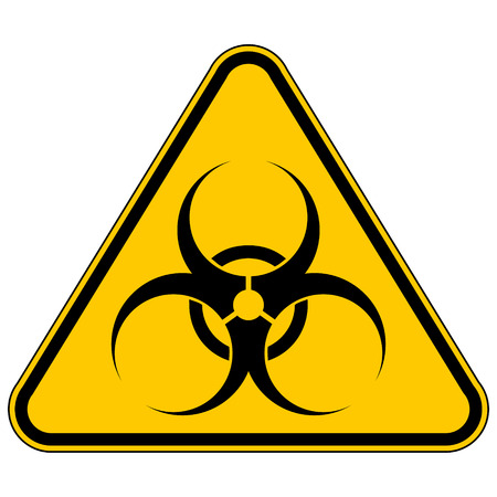 Biohazard sign over white background. Vector illustration.のイラスト素材