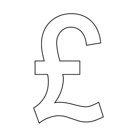 Pound symbol icon on white background.のイラスト素材