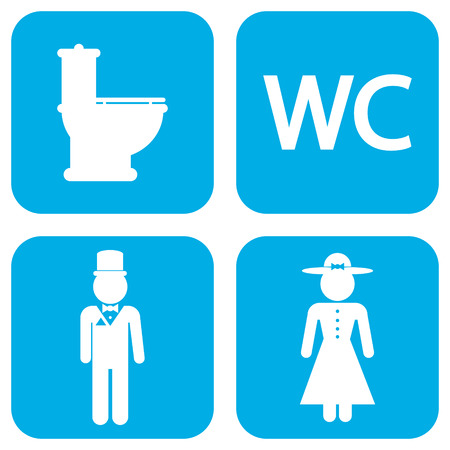 WC icons on white background. Vector illustration.のイラスト素材