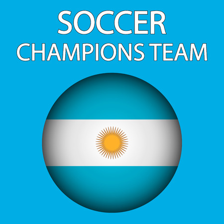 Argentina Champions Team soccer game. Vector illustration.のイラスト素材