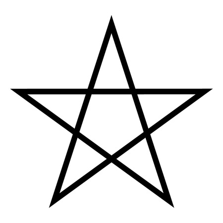 Pentagram icon on white background. Vector illustration.のイラスト素材