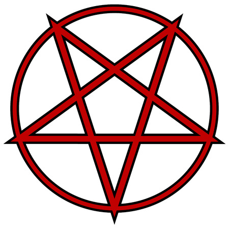 Pentagram icon on white background. Vector illustration.のイラスト素材