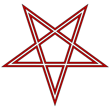 Pentagram icon on white background. Vector illustration.のイラスト素材