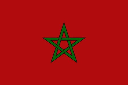 Flaf of Morocco. Vector illustration.のイラスト素材
