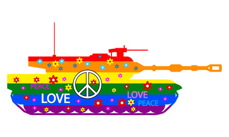 Painted tank icon on white background. Vector illustration.のイラスト素材