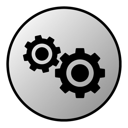 Settings button on white background. Vector illustration.のイラスト素材