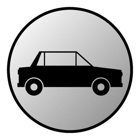Car button on white background. Vector illustration.のイラスト素材
