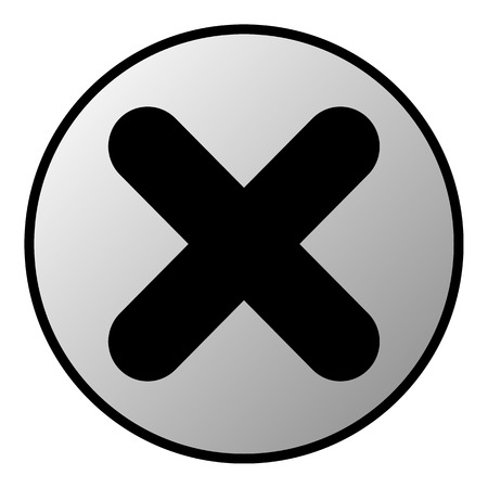 Delete button on white backgroundのイラスト素材